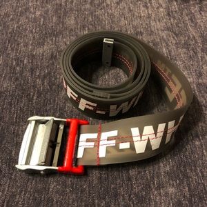 Gently Worn Off-White PVC Belt - Black